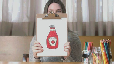Etiquetas de Heinz Draw Ketchup