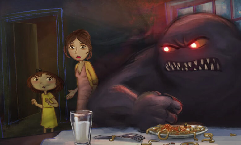 Anuncio de Women's Aid | The Monster who cames to tea